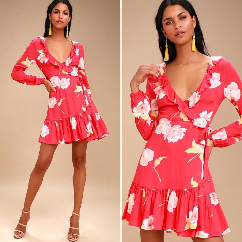 NEW Billabong Ruff Girls Club Wrap Mini Dress